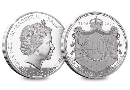 This £5 has been issued to celebrate the 40th Birthday of The Duke of Cambridge on the 21st June 2022. This coin has been struck to a proof finish and features a design by artist Quentin Peacock.