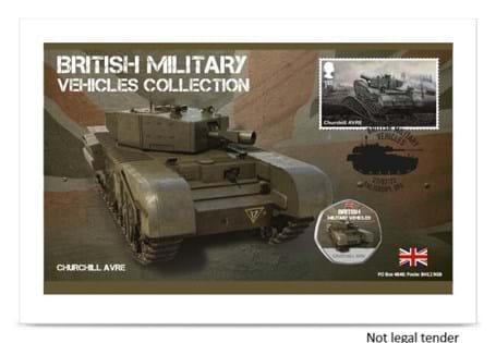 This cover features a British 1st Class Stamp honouring the Churchill AVRE Tank from WWII and has been postmarked with the date of the end of the first battle of El Alamein.