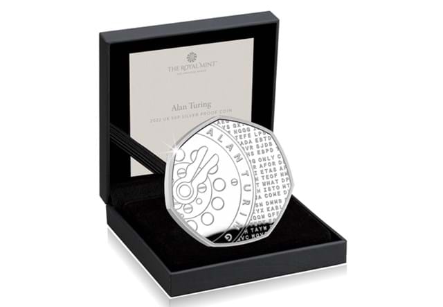 Alan Turing Silver 50P In Box