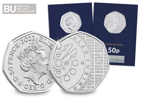The UK 2022 Alan Turing 50p has been issued to celebrate mathematician, philosopher and scientist - Alan Turing, who is famed for his leading role in breaking Nazi codes during Second World War.