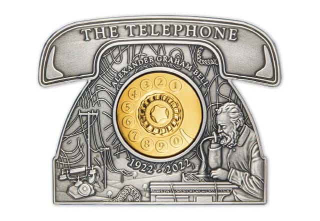 Alexander Graham Bell Telephone Coin Reverse