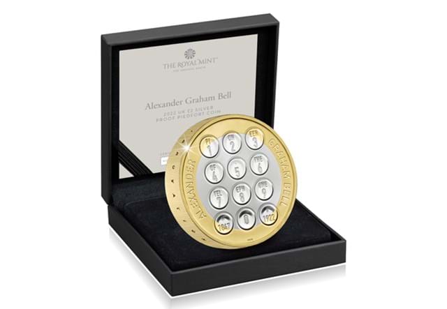 UK 2022 Alexander Graham Bell Silver Piedfort £2 In Display Box