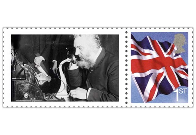 Alexander Graham Bell Stamp And Smiler