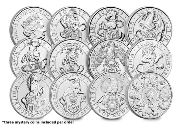 Dn 2022 The Queen’S Beasts Bu £5 Coin Collection Lucky Dip 2