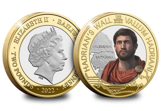 Hadrian S Wall Silverproof £2 Emperor Hadrian Obvrev
