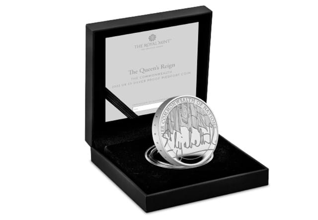 The Queens Reign Commonwealth Silver Piedfort In Display Box