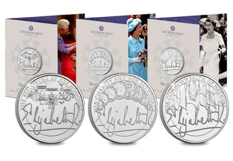 Featuring all three of the Queen's Reign BU packs. Including; Honours, Charity and Commonwealth all individually packaged in official Royal Mint packaging.