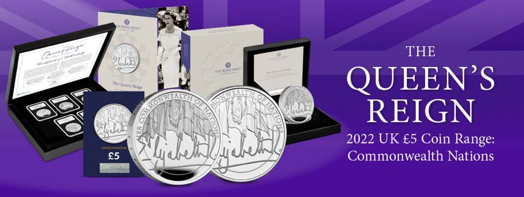 The Queen's Reign Commonwealth Nations £5 Coin Range