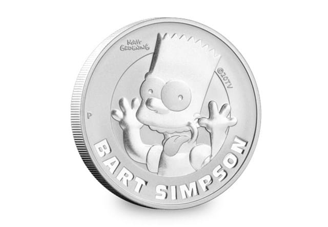 Homer And Bart Simpson Silver 1Oz Coins Bart Reverse