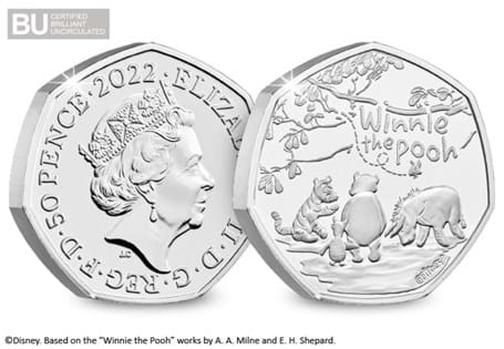 This Winnie the Pooh and Friends 50p has been issued in celebration by the royal Mint, it is the ninth coin to be issued in the series. It has been struck to a superior Brilliant Uncirculated quality
