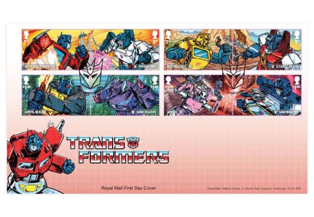 Transformers Royal Mail Stamps Cover Front
