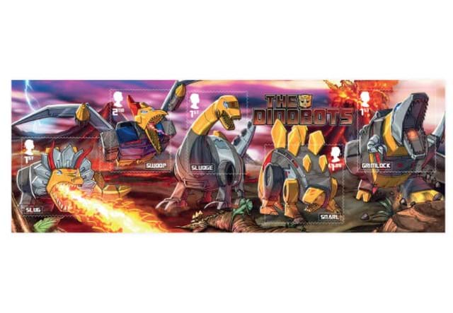 Transformers Royal Mail Stamps The Dinobots