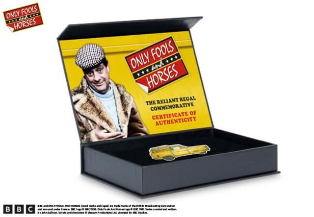 Only Fools And Horses Reliant Regal Van Shaped Medal In Display Box