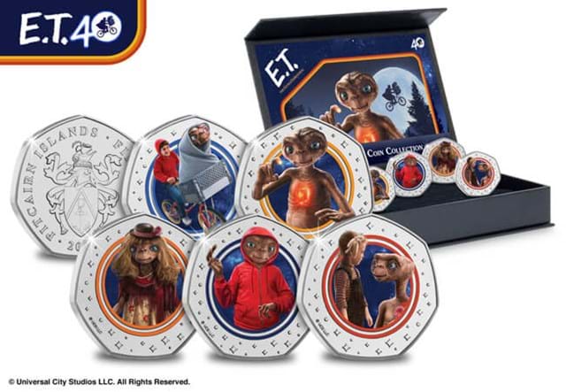 E.T. BU 50 Cent Colour Set Reverses And Obverse With Display Box
