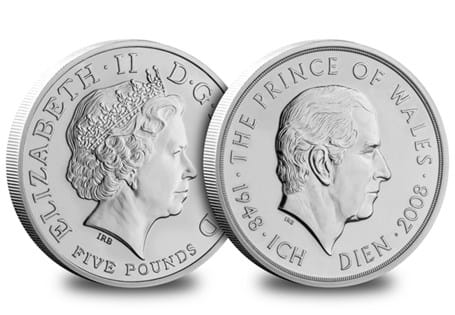 Your coin has been issued in 2008 to celebrate the 60th birthday of HRH The Prince of Wales. Reverse features a profile portrait of Charles
