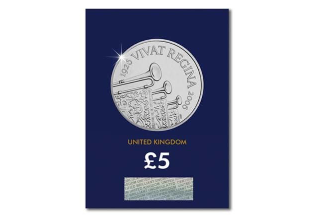 2006 UK 80Th Birthday CERTIFIED BU £5 Rev In Blister Card