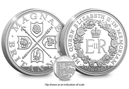 This is a Silver 5oz Commemorative issued to mark the passing of Her Majesty on the 08/09/22.