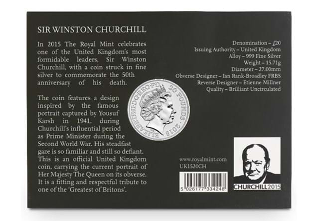 Sir Winston Churchill £20 Coin With Packaging