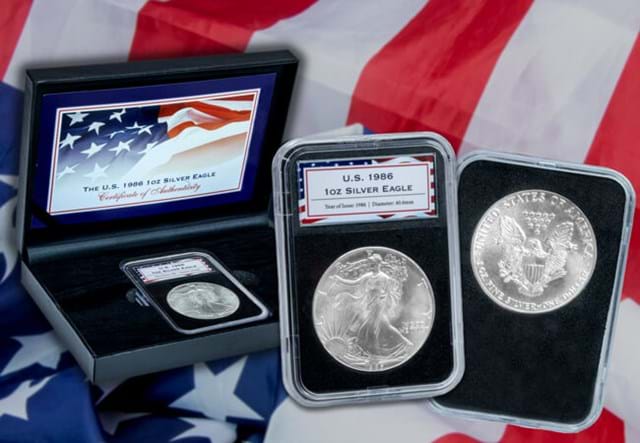 1986 US Silver Eagle 1Oz With Packaging