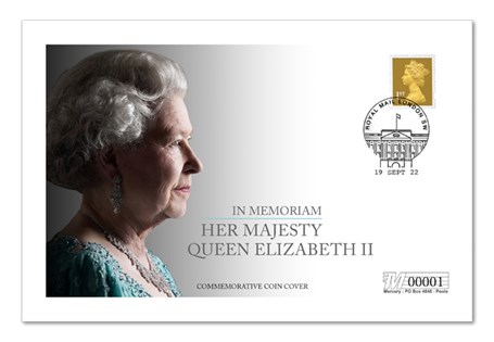 Issued to honour Queen Elizabeth II, this cover is postmarked with the official date of Her Majesty's funeral, limited to just 9,995 worldwide