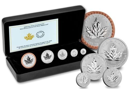 2023 Silver Maple Leaf Fractional Set Coins In Display Box