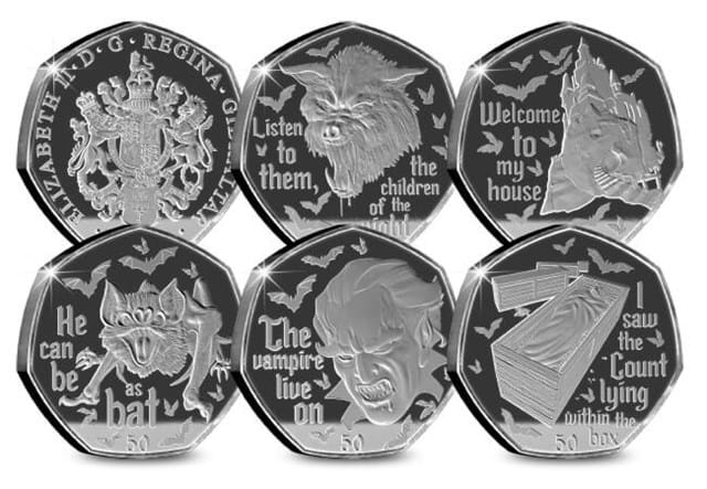 Dracula Silver Black Proof 50P Set