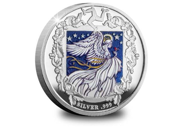 Silver Christmas Sovereign Reverse