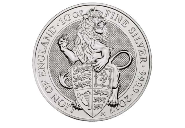 Queen's Beasts Silver 10Oz Lion Of England Reverse