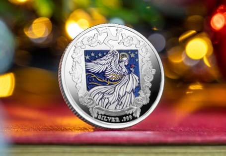 This 2022 Christmas Sovereign has been struck from 999/1000 Silver and features a Christmas angel and robin, gliding through the woods at night. just 1,400 are available worldwide.
