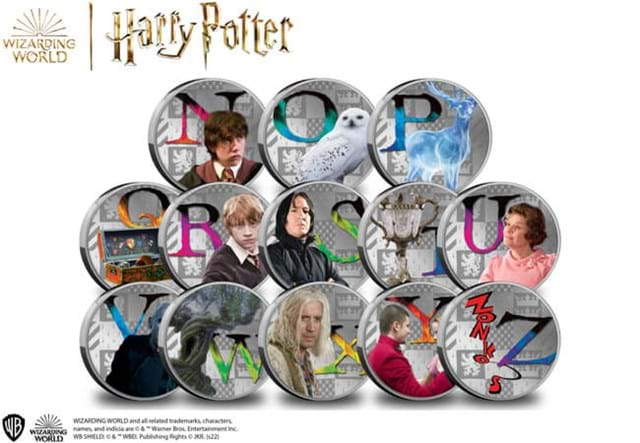 Harry Potter A Z Commemorative Set Letters N To Z