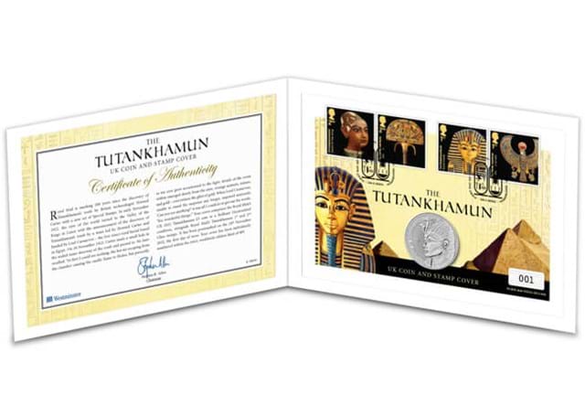 Tutankhamun Coin Cover In Folder