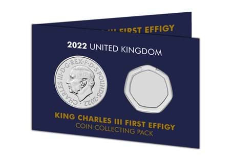 This collecting pack includes the 2022 UK QE II Memorial CERTIFIED BU £5, featuring the first effigy of King Charles III. There is space in the pack for you to display your QE II Memorial 50p.