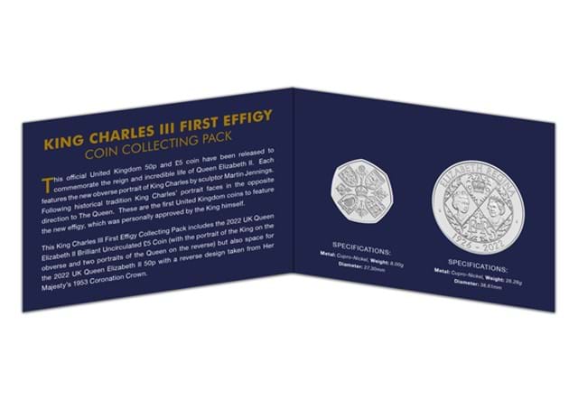 CL King Charles III First Effigy Coin Collecting Pack Mockup Open