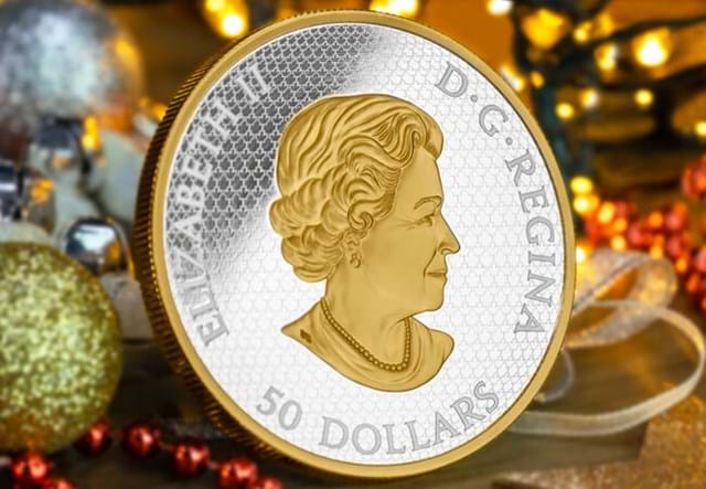Holiday Gifts Rotating Silver 5Oz Coin Obverse