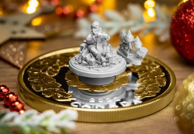 Holiday Gifts Rotating Silver 5Oz Coin