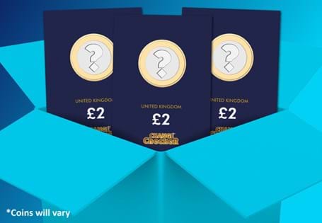 This lucky dip includes 3 randomly selected BU £2 coins. Each coin has been protectively encapsulated in official Change Checker packaging.