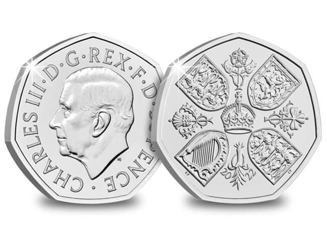 2022 QEII BU 50P Obverse Reverse