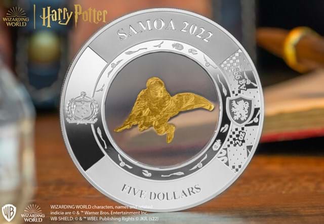 Harry Potter Seeker Five Dollar Coin Obverse Upright