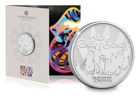 To celebrate the 60th anniversary of The Rolling Stones, the Royal Mint have just released a brand-new £5 struck to Brilliant Uncirculated Quality, featuring an original design of the band.