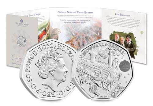 Harry Potter Hogwarts Express 50P BU Obverse Reverse With Packaging