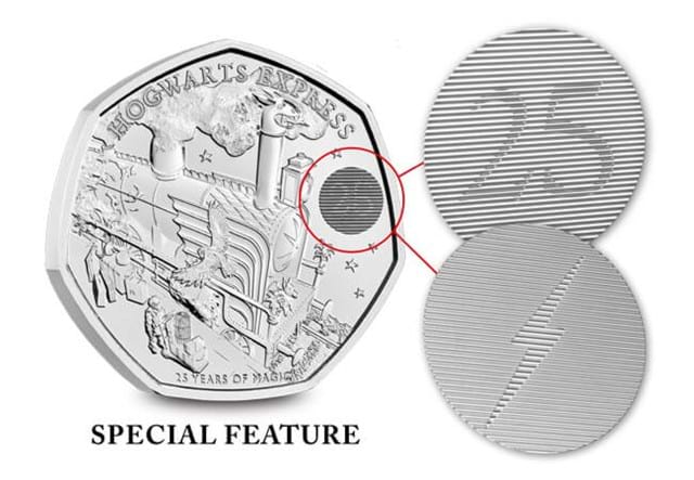 Harry Potter Hogwarts Express 50P BU Reverse With Lenticular Feature