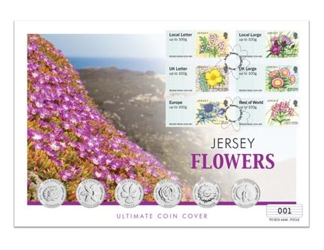Jersey Flowers 10P Coin Cover