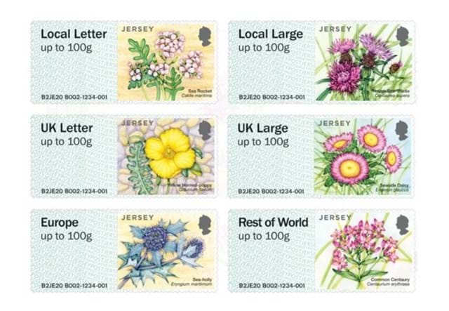 Jersey Flowers 10P Coin Cover Stamps