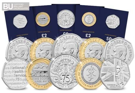 The 2023 Commemorative Coin Pack includes the coins of 2023. The set includes 5 issues. All coins are encapsulated in Change Checker packaging.