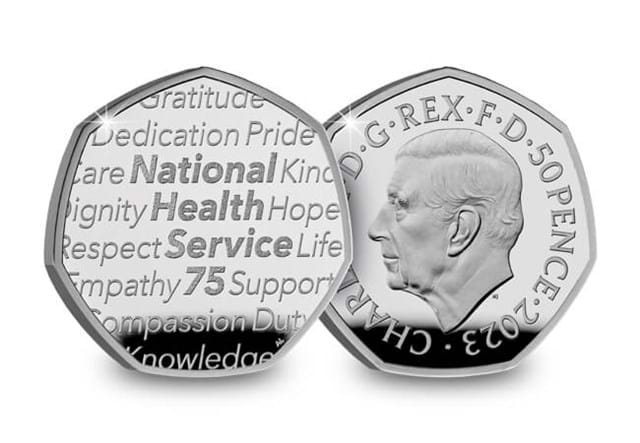 2023 UK Commemorative Coin Set Proof NHS Obverse Reverse