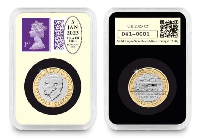 Datestamp™ 2023 UK Commemorative Coin Set Flying Scotsman Obverse Reverse