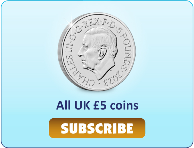 All UK £5 Coins
