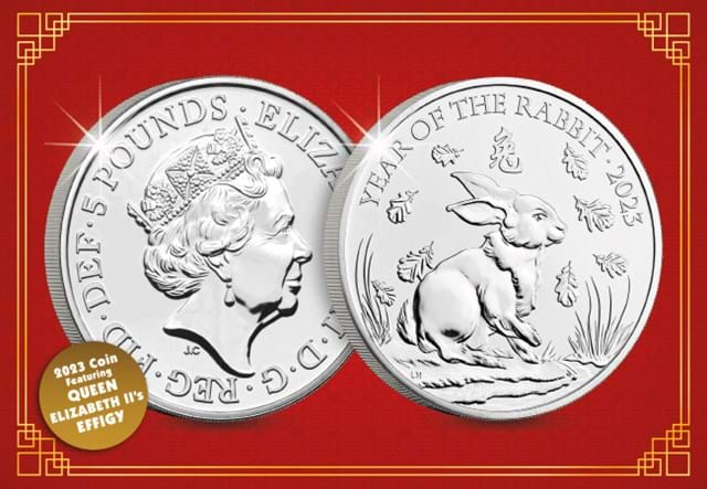 2023 UK Lunar Year Of The Rabbit Certified BU 5 Pound Change Checker RELAUNCH(DY) 4