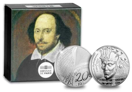 Monnaie de Paris celebrate the work and legacy of William Shakespeare with this brand-new 1oz Silver Proof coin.