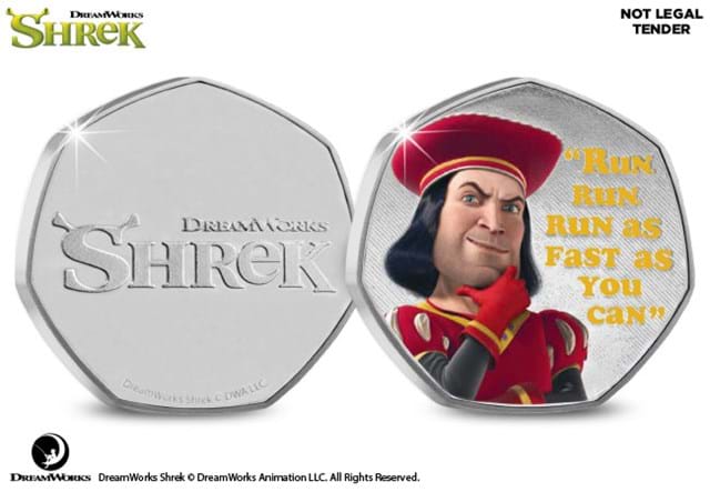 Shrek Heptagonal Medals Lord Farquaad Obverse Reverse